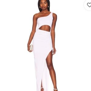 Superdown Alanie Maxi Dress One Shoulder Cutout Size Medium